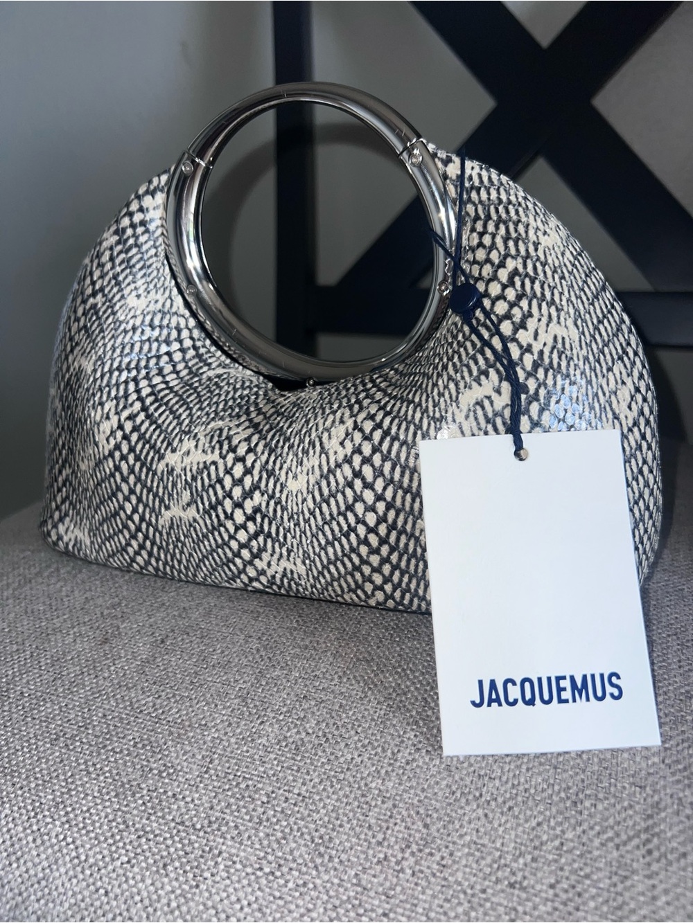 Jacquemus Le Petit Calino Snakeskin Clutch Bag. New with tags and dust bag.